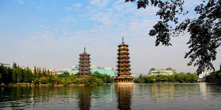 Vista sulla città di Guilin