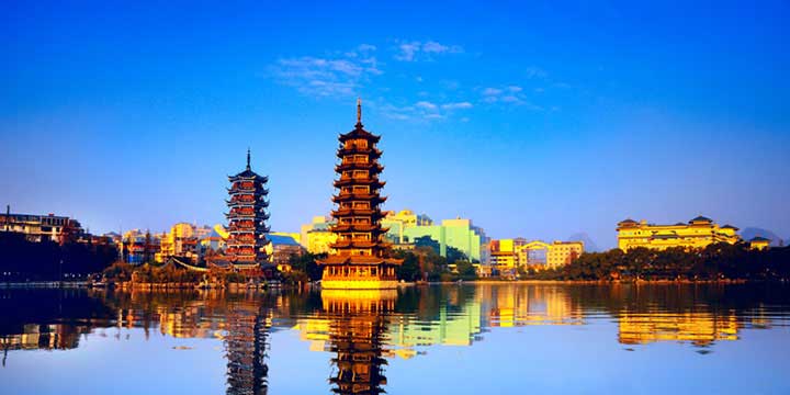 Vista de la ciudad de Guilin