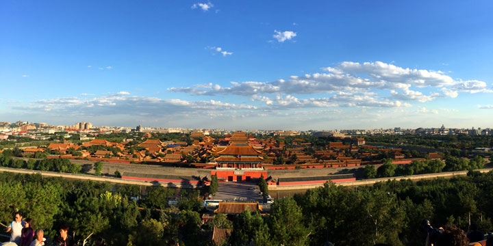 Vista della città di Pechino