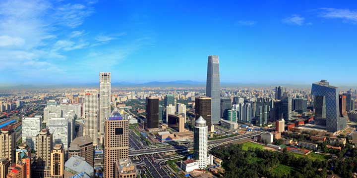 Vista della città di Pechino