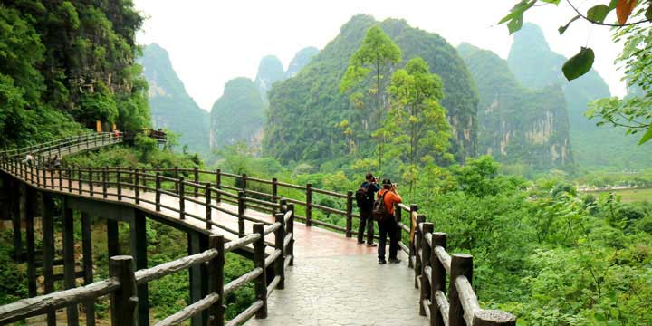 Vista sulla campagna di Yangshuo