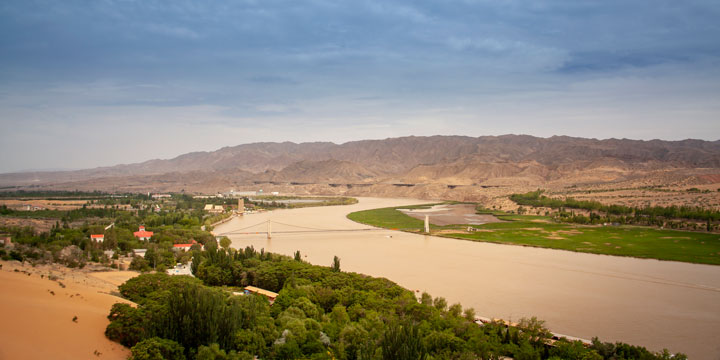 Area panoramica del fiume Giallo