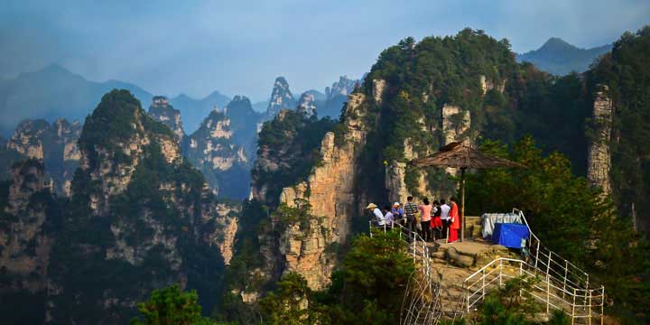 Vista di Zhangjiajie