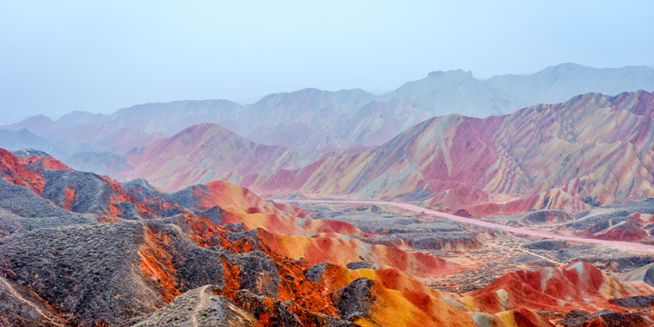 Forma del rilievo di Zhangye Danxia